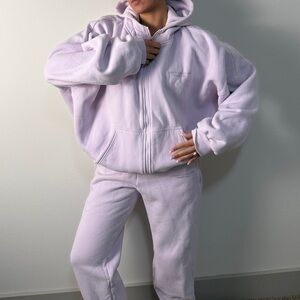 Comfort Lavender Hoodie and Sweatpants Set
